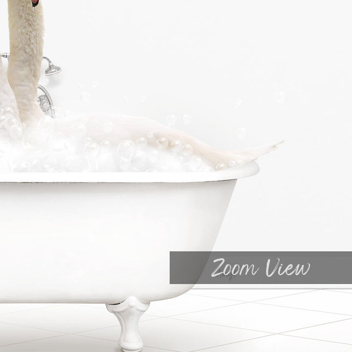 A white bathtub filled with bubbles, with a person's legs partially submerged in the water.