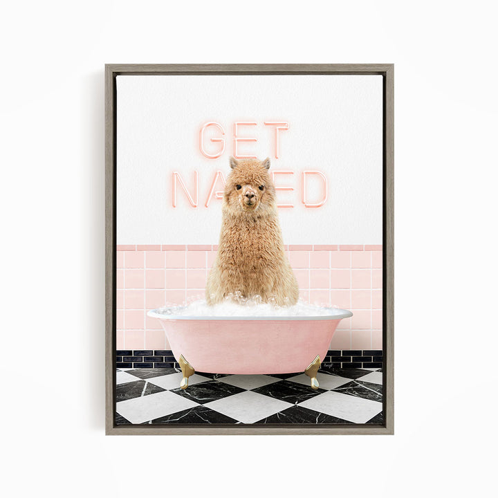 Alpaca in Retro Pink Bath