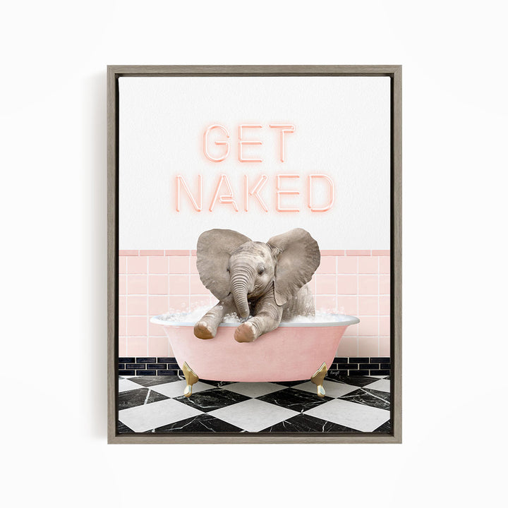 Baby Elephant No6 in Retro Pink Bath