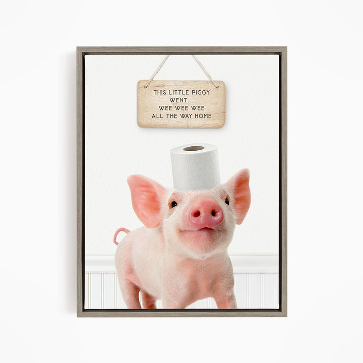 This Little Piggy Went Wee Wee - Bathroom Cottage White