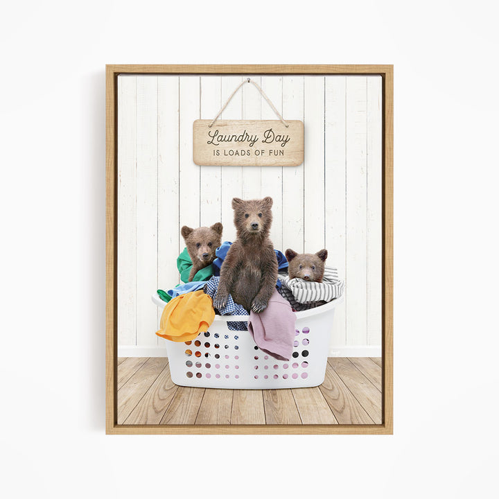 Three Bear Cubs Laundry Day is Loads of Fun - Farmhouse Floor