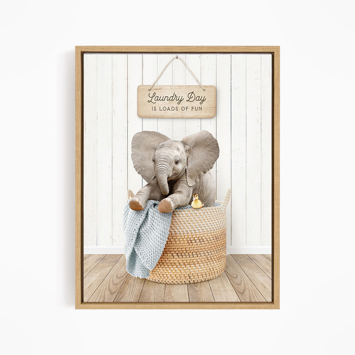 Baby Elephant Laundry Day is Loads of Fun - Farmhouse Floor