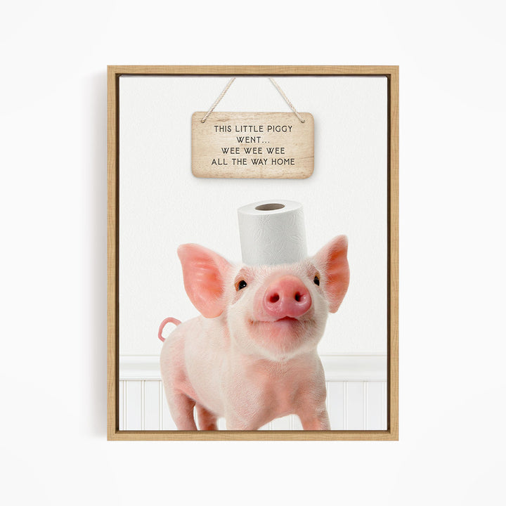 This Little Piggy Went Wee Wee - Bathroom Cottage White