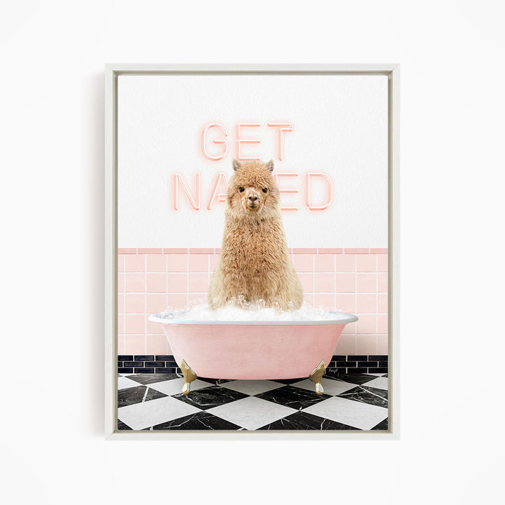 Alpaca in Retro Pink Bath