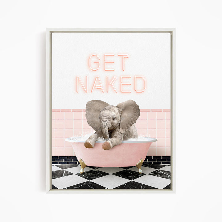 Baby Elephant No6 in Retro Pink Bath