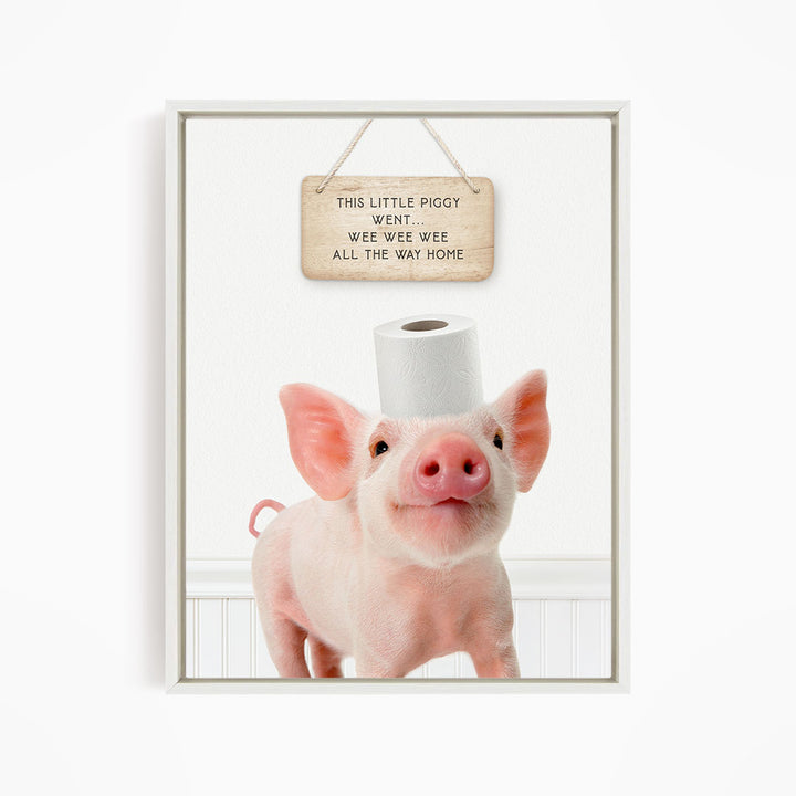 This Little Piggy Went Wee Wee - Bathroom Cottage White