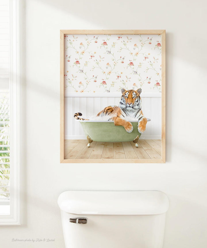 Tiger in Country Cottage Bath