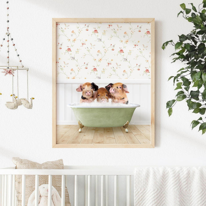 Three Little Pigs in Country Cottage Bath