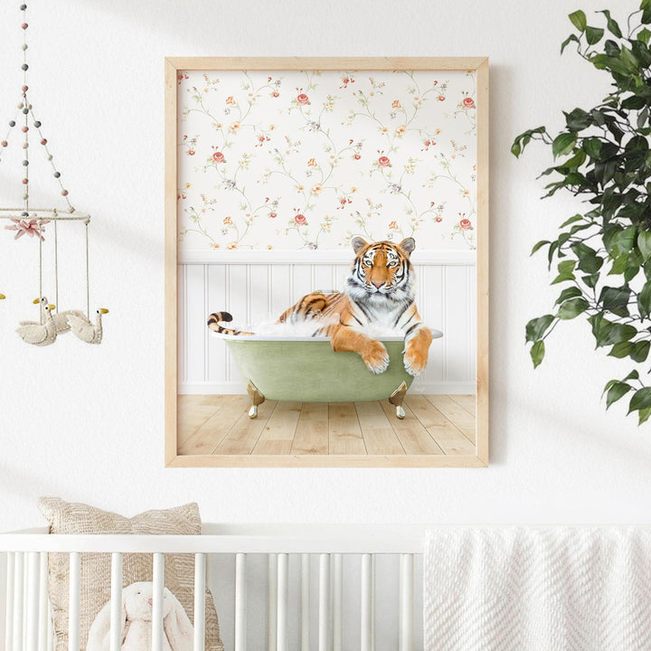 Tiger in Country Cottage Bath