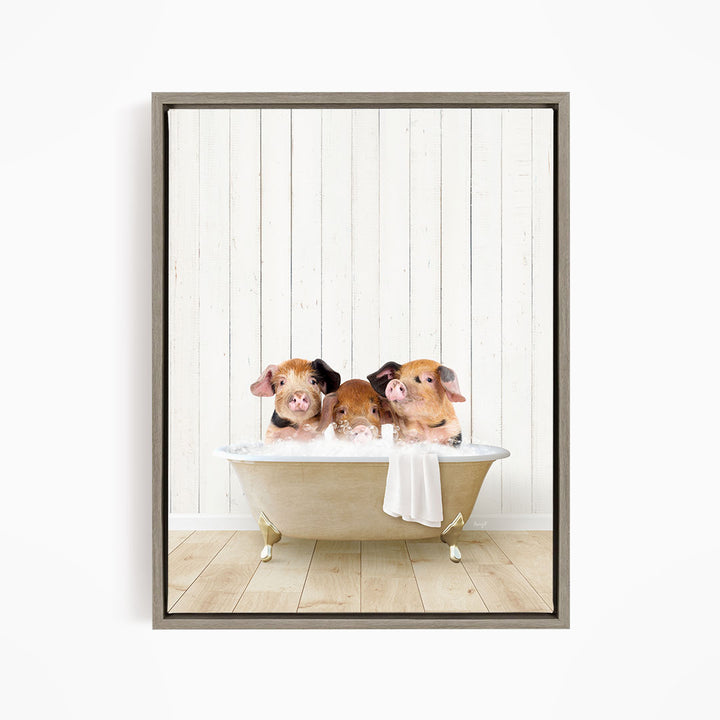 Three Little Pigs in Farmhouse Bath