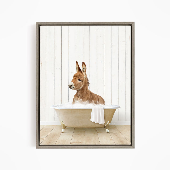 Baby Donkey in Farmhouse Bath