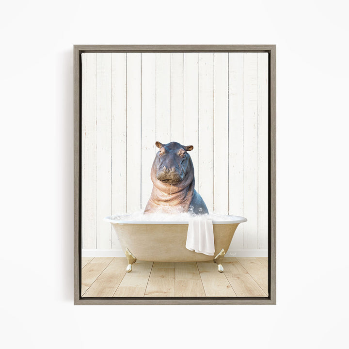 Baby Hippo in Farmhouse Bath