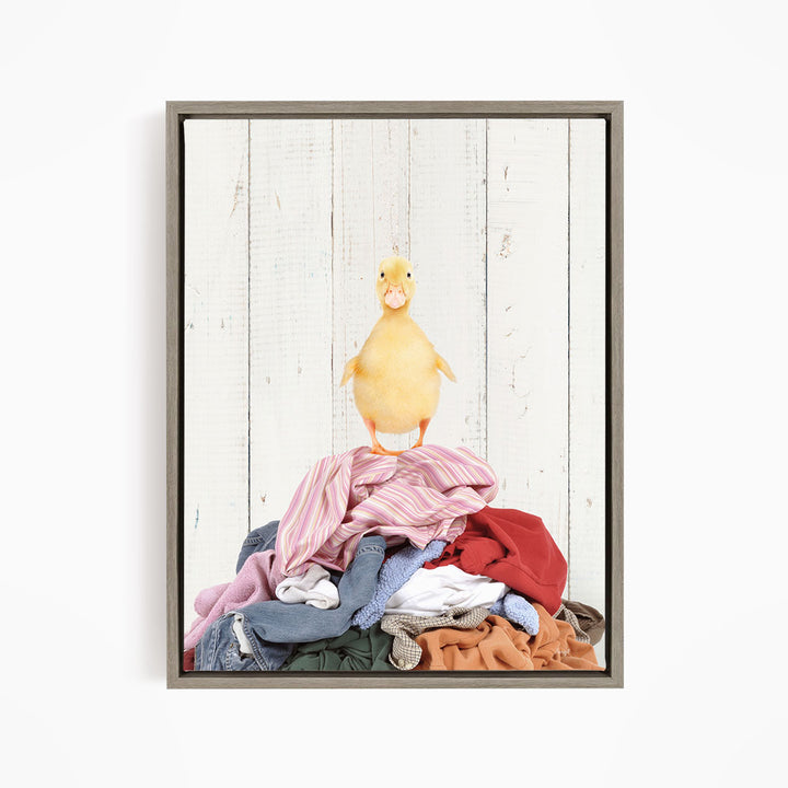 Yellow Ducky on Clothes Pile - Farmhouse Wall