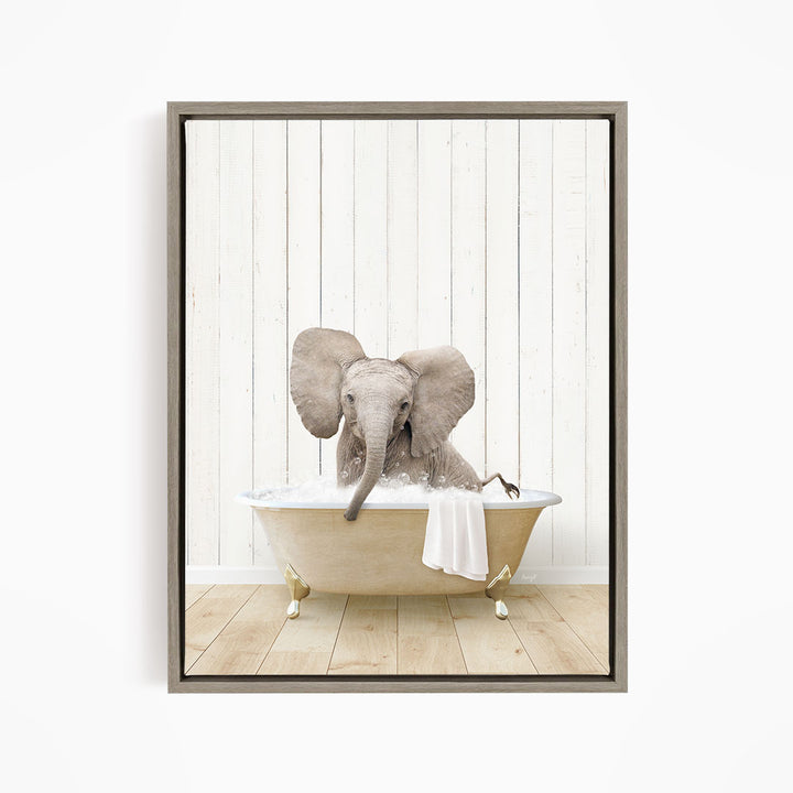 Baby Elephant No4 in Farmhouse Bath