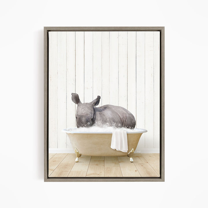 Baby Rhino in Farmhouse Bath