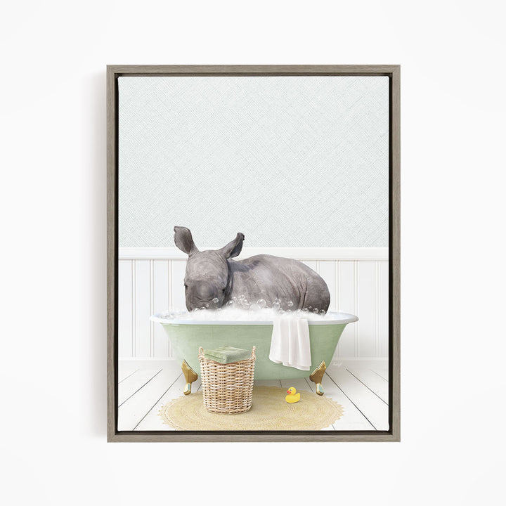 Baby Rhino in Cottage Green Bath