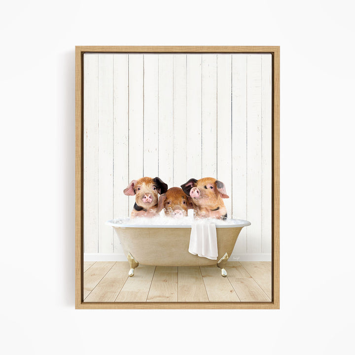 Three Little Pigs in Farmhouse Bath