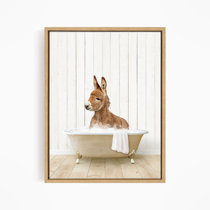 Baby Donkey in Farmhouse Bath