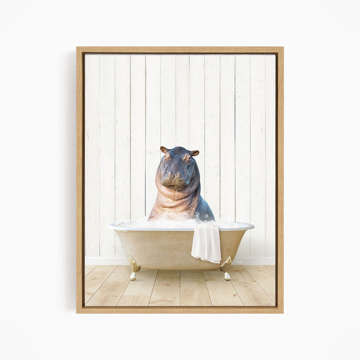 Baby Hippo in Farmhouse Bath