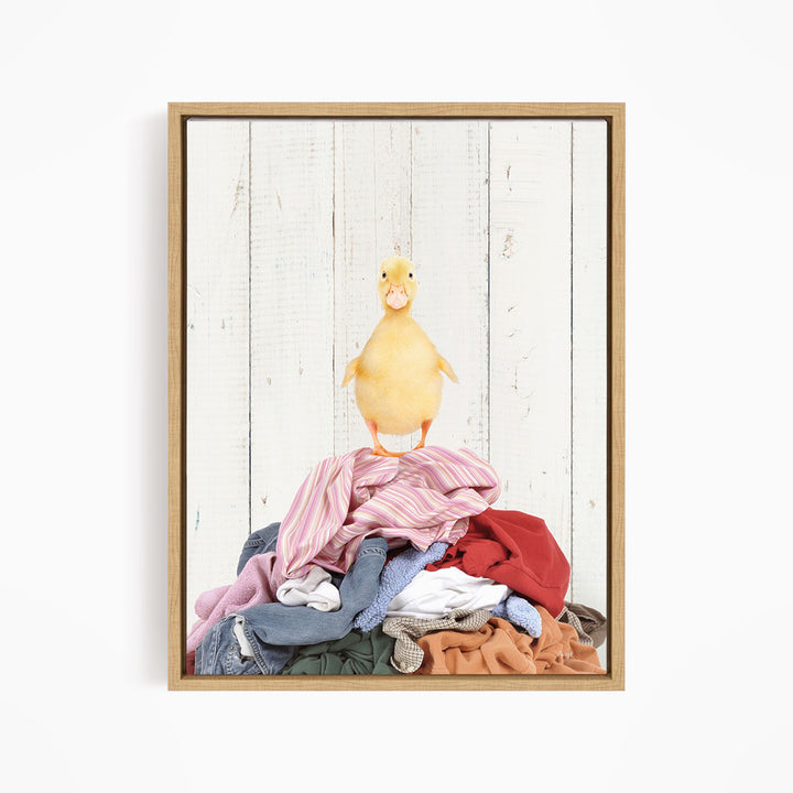 Yellow Ducky on Clothes Pile - Farmhouse Wall
