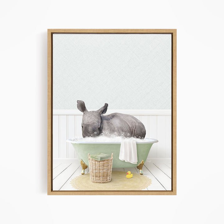 Baby Rhino in Cottage Green Bath