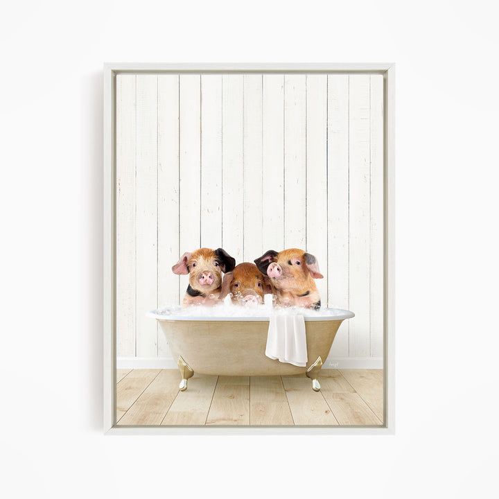 Three Little Pigs in Farmhouse Bath