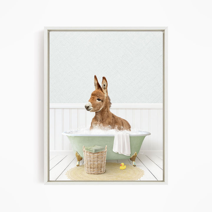 Baby Donkey in Cottage Green Bath