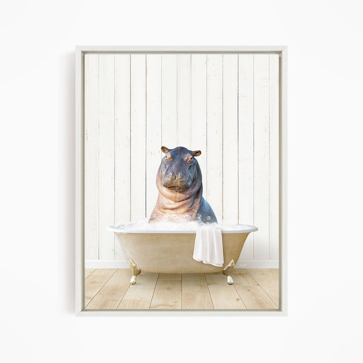 Baby Hippo in Farmhouse Bath