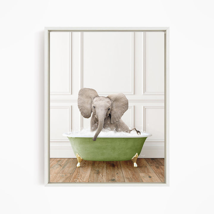 Baby Elephant No4 in Transitional Bath Style