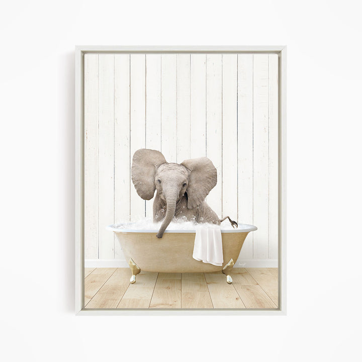 Baby Elephant No4 in Farmhouse Bath