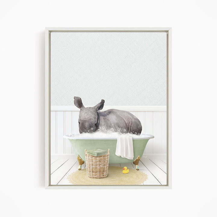 Baby Rhino in Cottage Green Bath