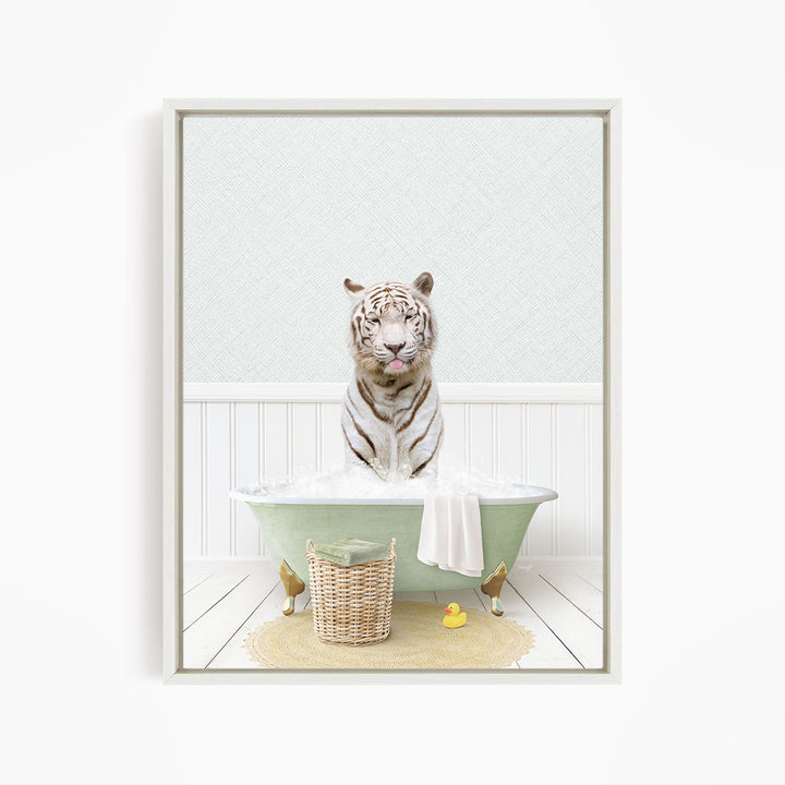 White Tiger in Cottage Green Bath