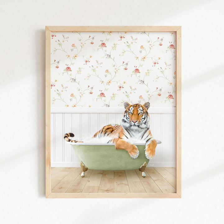 Tiger in Country Cottage Bath