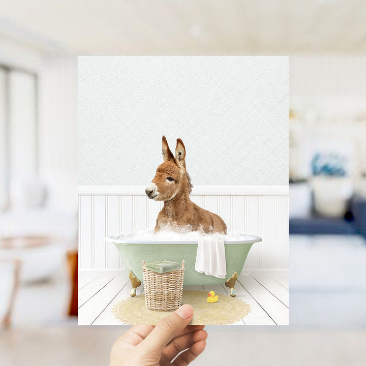 Baby Donkey in Cottage Green Bath
