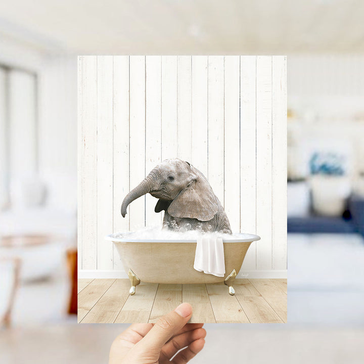 Baby Elephant No1 in Farmhouse Bath
