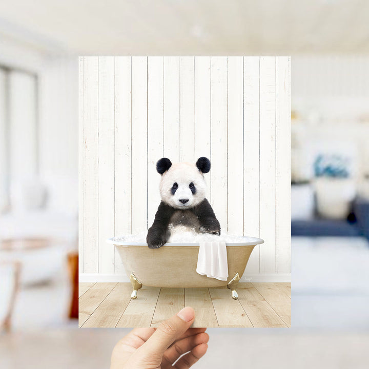 Baby Panda Wave in Farmhouse Bath