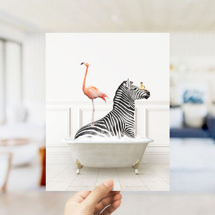 Zebra and Flamingo in Modern Neutral Bath