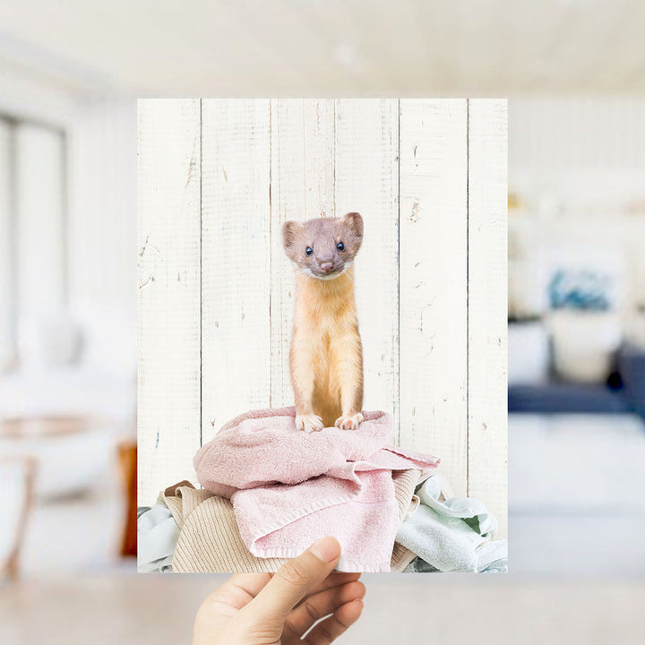 Weasel Clothes Pile - Farmhouse Wall