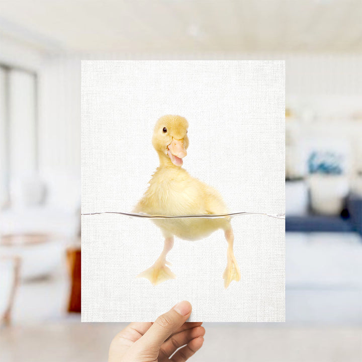 Yellow Ducky Swimming - Animal Portraits