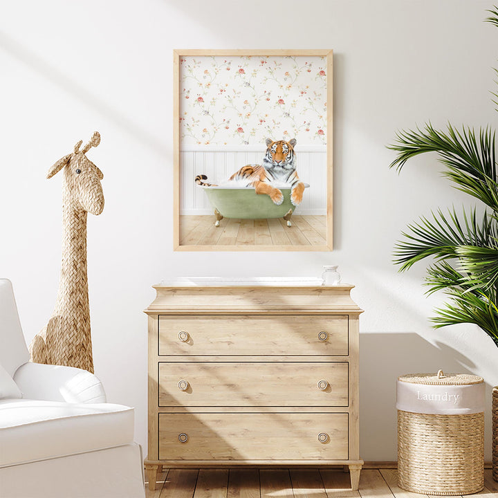 Tiger in Country Cottage Bath