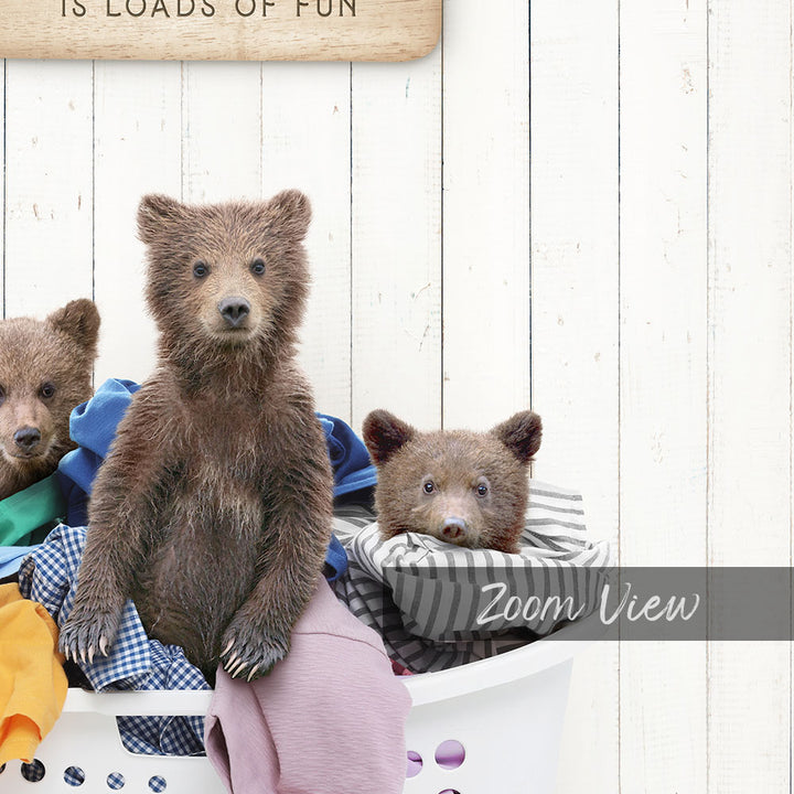 Three Bear Cubs Laundry Day is Loads of Fun - Farmhouse Floor