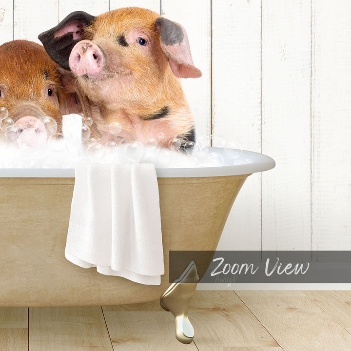 Three Little Pigs in Farmhouse Bath