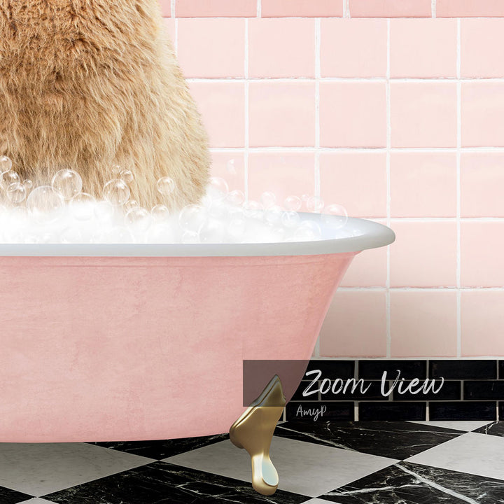 Alpaca in Retro Pink Bath