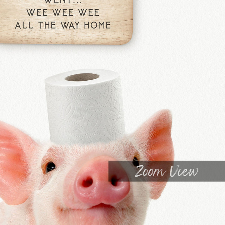 This Little Piggy Went Wee Wee - Bathroom Cottage White