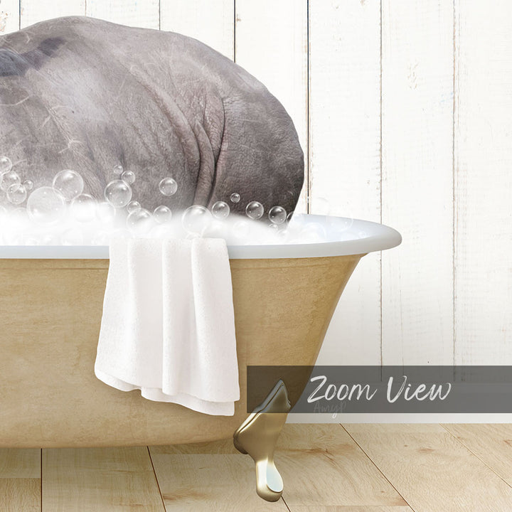 Baby Rhino in Farmhouse Bath