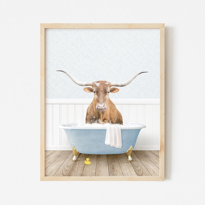a picture of a cow sitting in a bathtub