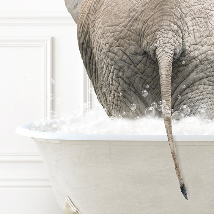 Elephant Back in Modern Neutral Bath