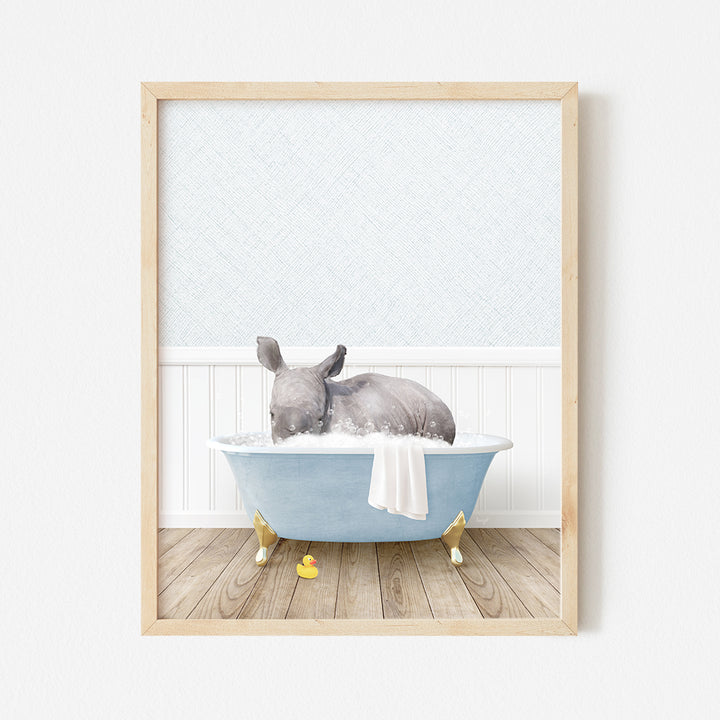 a picture of a bunny in a bathtub