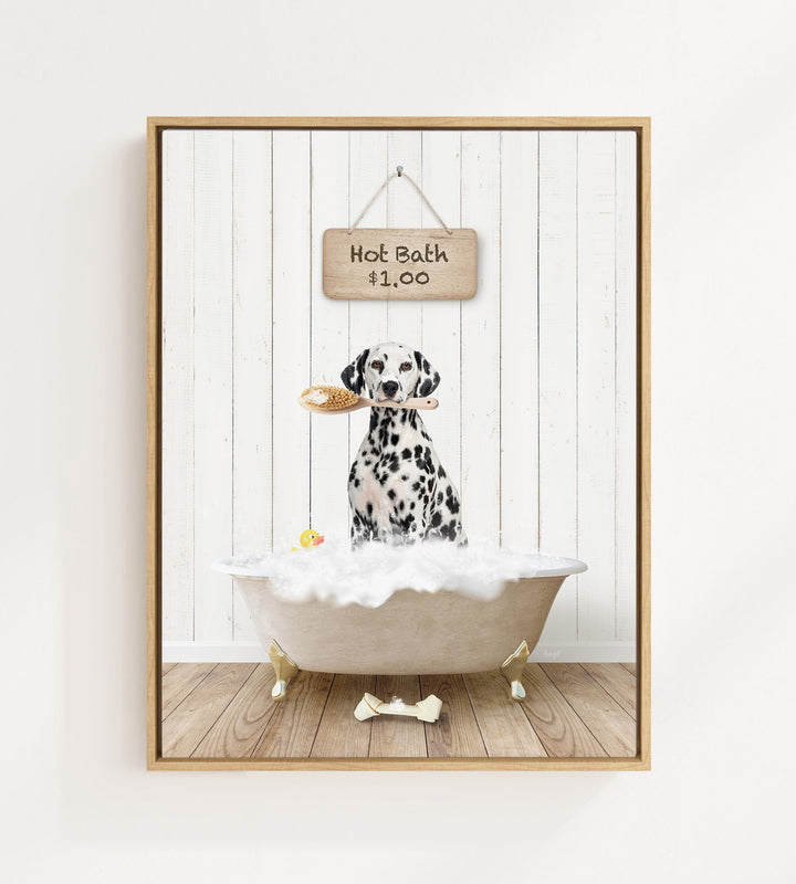 Dalmation in Farmhouse Hot Bath