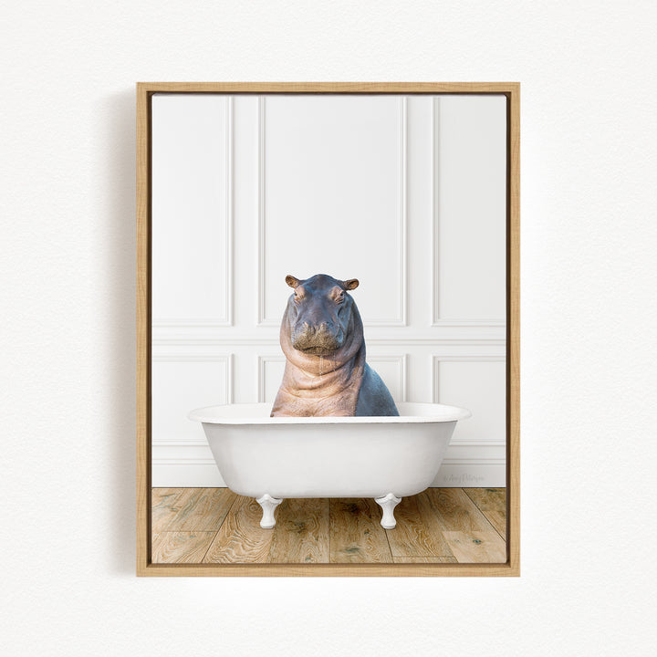 Baby Hippo in Traditional Panel Bath Style